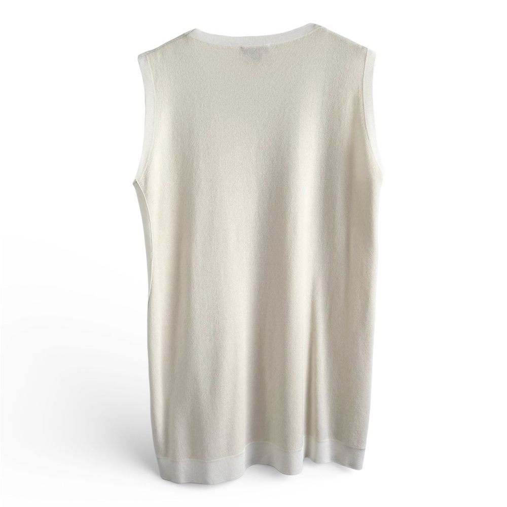 WORTH CREAMY WOOL BLEND SILK SHELL OFFICE CAREER BUSINESS TOP SZ L - Picture 4 of 6